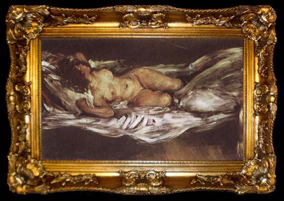 framed  Lovis Corinth Reclining Nude, ta009-2